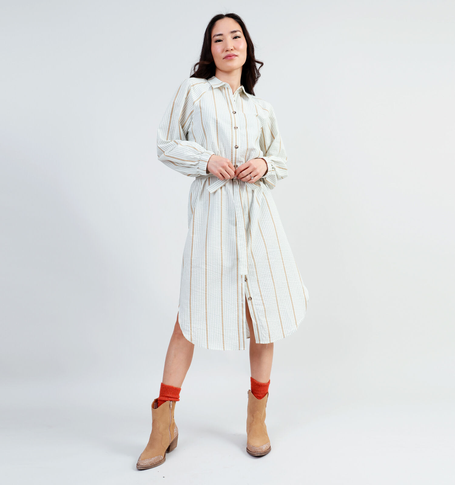 Orfeo Louanne Beige Hemdjurk Dames Kleedjes Online op TORFS.BE