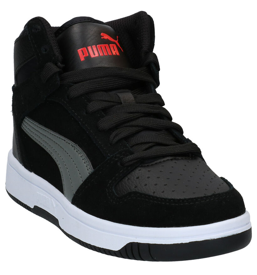 Puma Rebound Layup Baskets en Noir en cuir (283055)