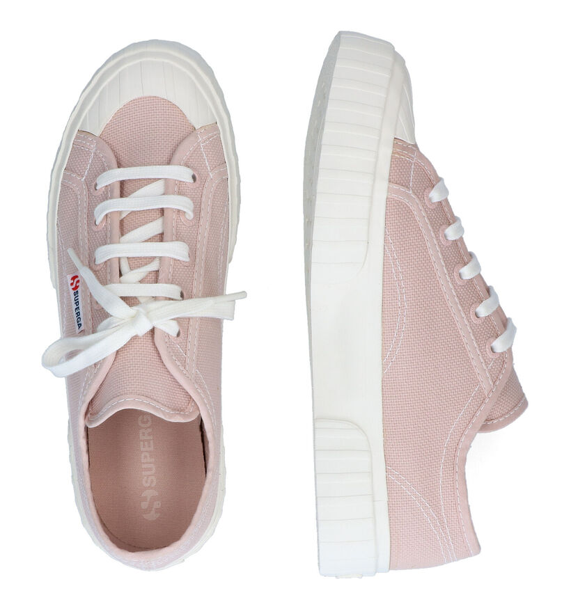 Superga Stripe Baskets en Rosé pour femmes (305729)