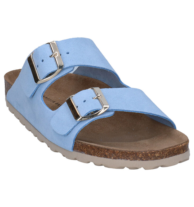 Hampton Bays Blauwe Slippers in nubuck (292598)
