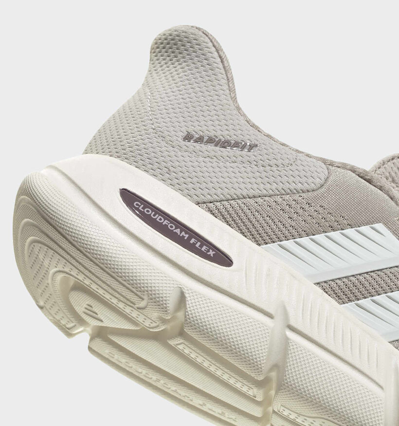 adidas Cloudfoam Flex Rapidfit Baskets basses en Beige pour hommes (372590) - pour semelles orthop&eacute;diques