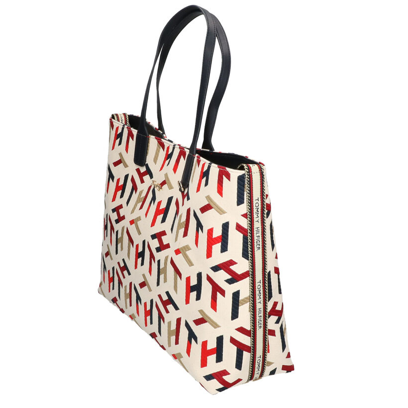 Tommy Hilfiger Iconic Ecru Shopper in stof (293352)