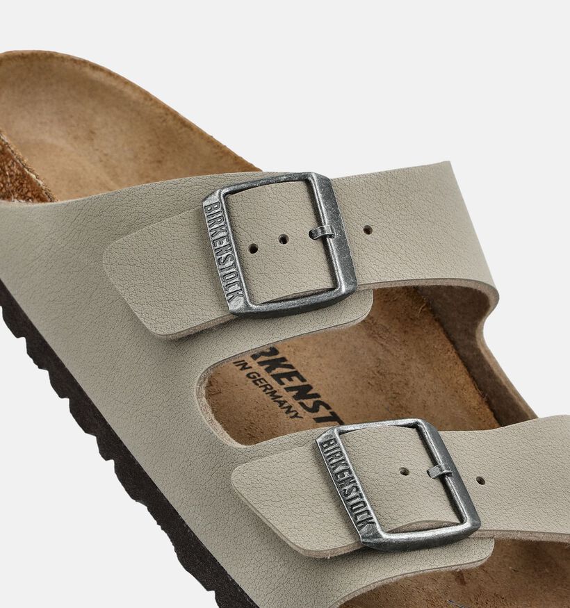 Birkenstock  Arizona Birko-Flor Nu-pieds en Vert pour hommes (377025)