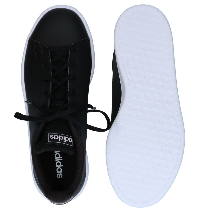 adidas Advantage Base Baskets en Noir en simili cuir (293417)