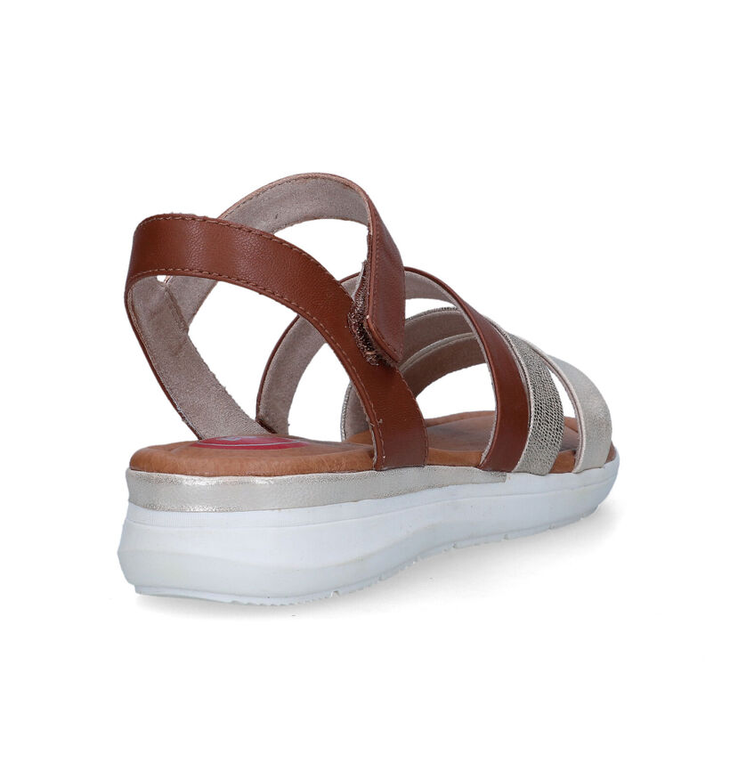 Jana Cognac Sandalen in kunstleer (323008)