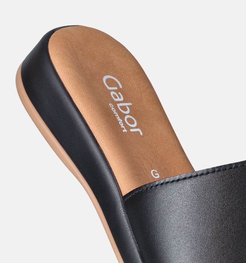 Gabor Zwarte Leren Slippers voor dames (355019)