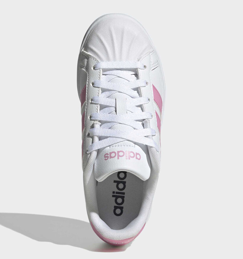 adidas Streettalk Witte/Roze Sneakers voor meisjes (375484)
