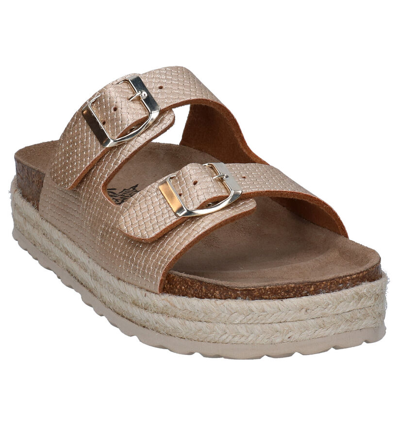 Big Leaf Espadrilles en Or en textile (292601)