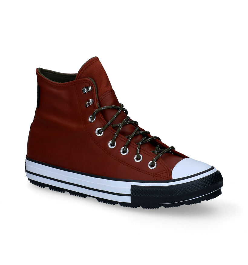 Converse Chuck Taylor AS Winter Baskets en Noir en cuir (293724)
