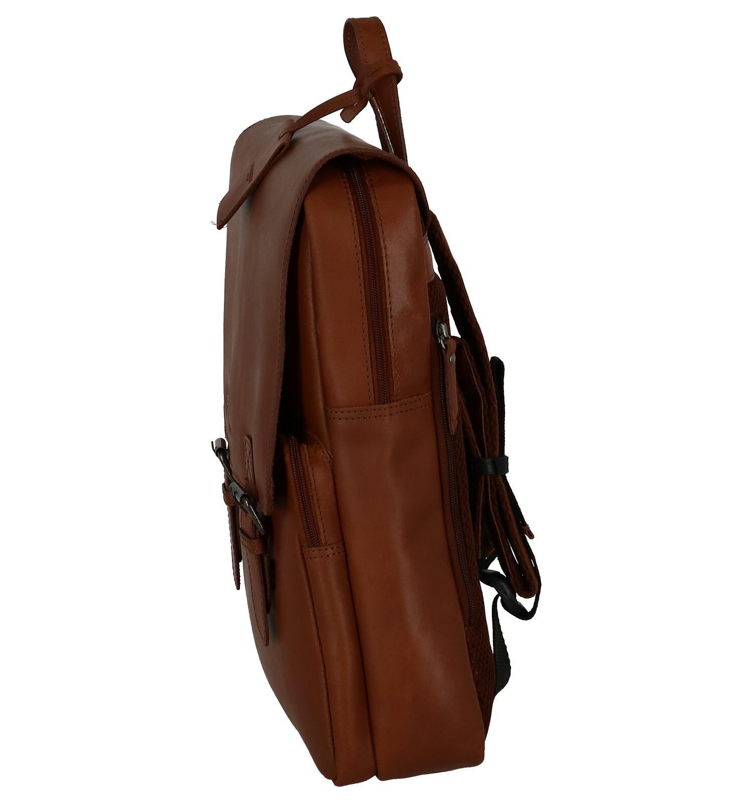 Cognac Laptoprugzak Burkely On The Move met Powerbank Dames Heren Rugzakken Online op TORFS.BE