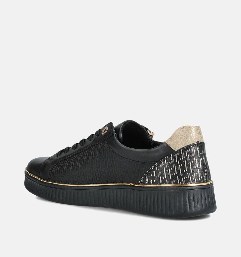 Remonte Zwarte Sneakers met Veter en Rits voor dames (360408) - geschikt voor steunzolen