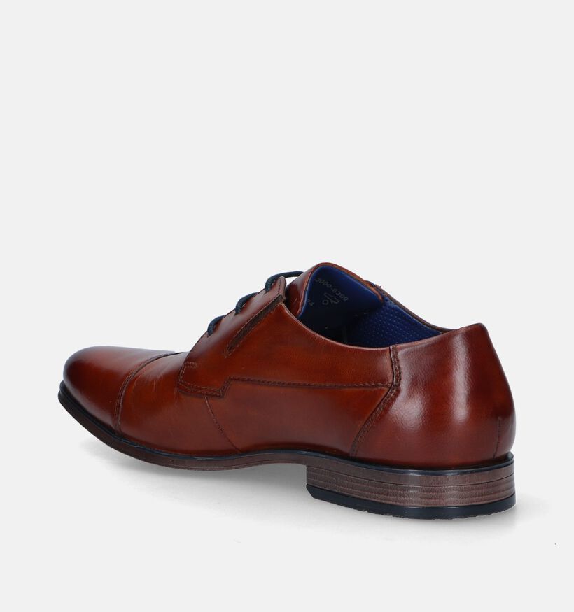 Bugatti Leagro Chaussures habillées en Cognac pour hommes (343738)
