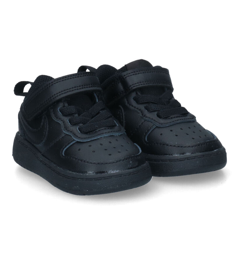 Nike Court Borough Baskets en Noir pour filles, garçons (325381)