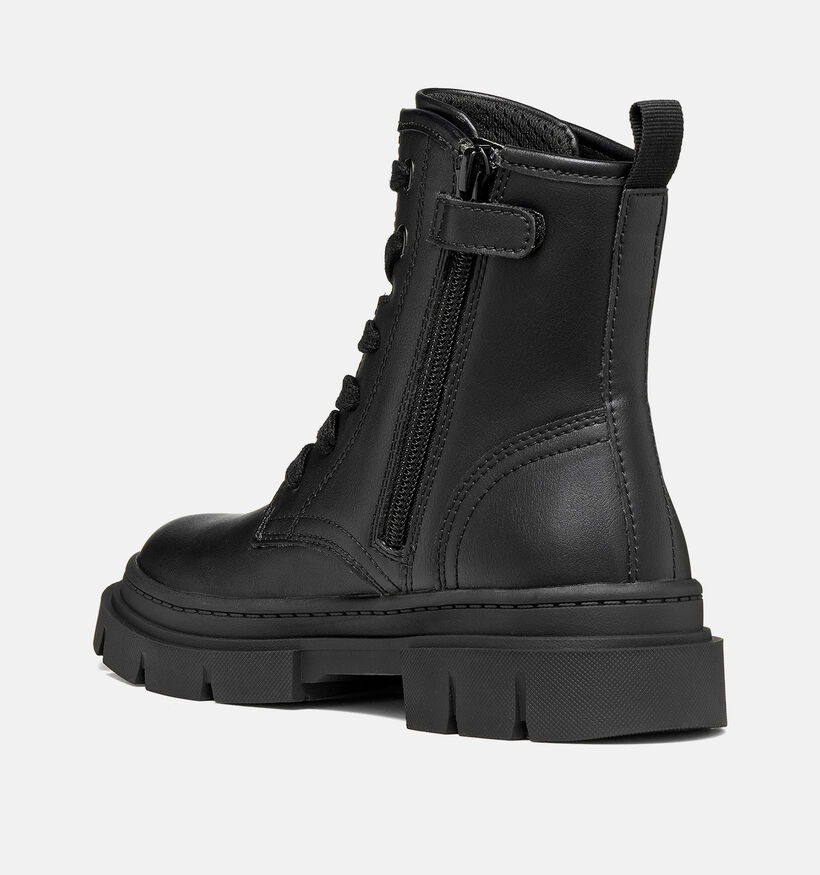 Geox Karsyn Zwarte Boots met Veter en Rits voor meisjes (376266) - geschikt voor steunzolen