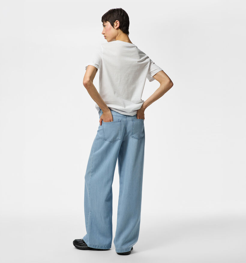 Pieces Smidi Wide Jeans L32 en Bleu pour femmes (369204)