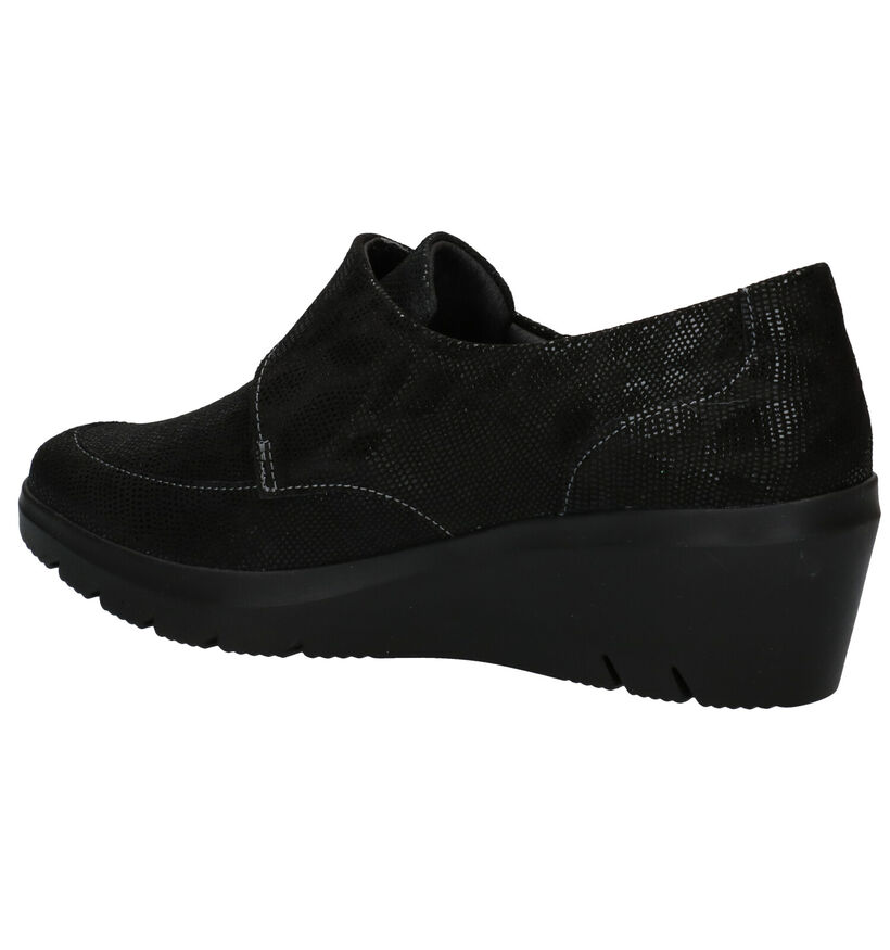 Hush Puppies Romio Chaussures à velcro en Noir en daim (292699)