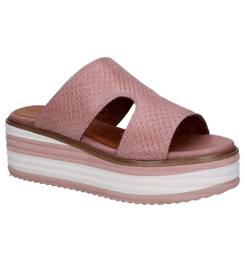 Tamaris Touch it Mules en Rose en cuir (291615)