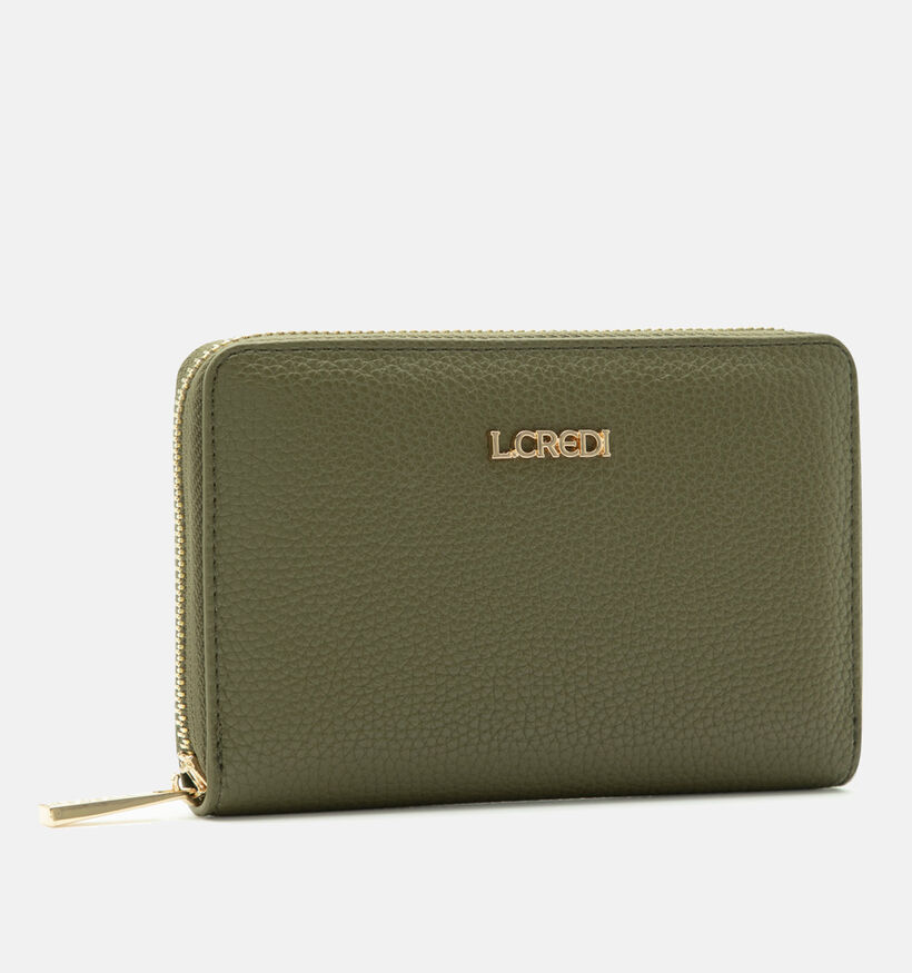 L.Credi Perla Groene Portemonnee voor dames (364421)