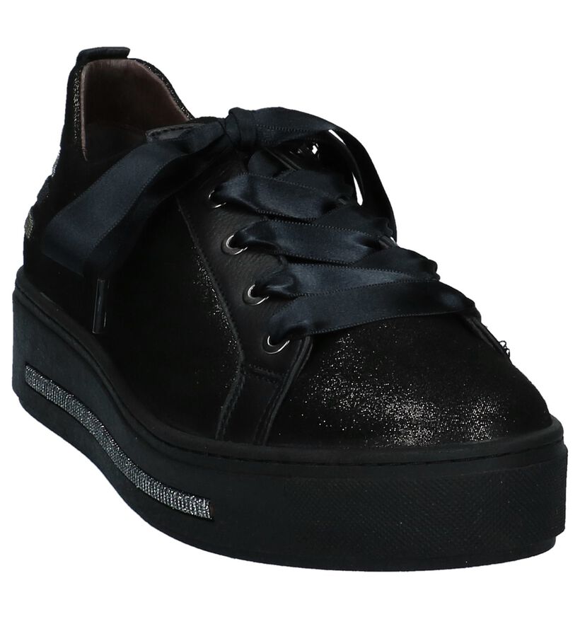 Zwarte Geklede Sneakers Softwaves in daim (232671)