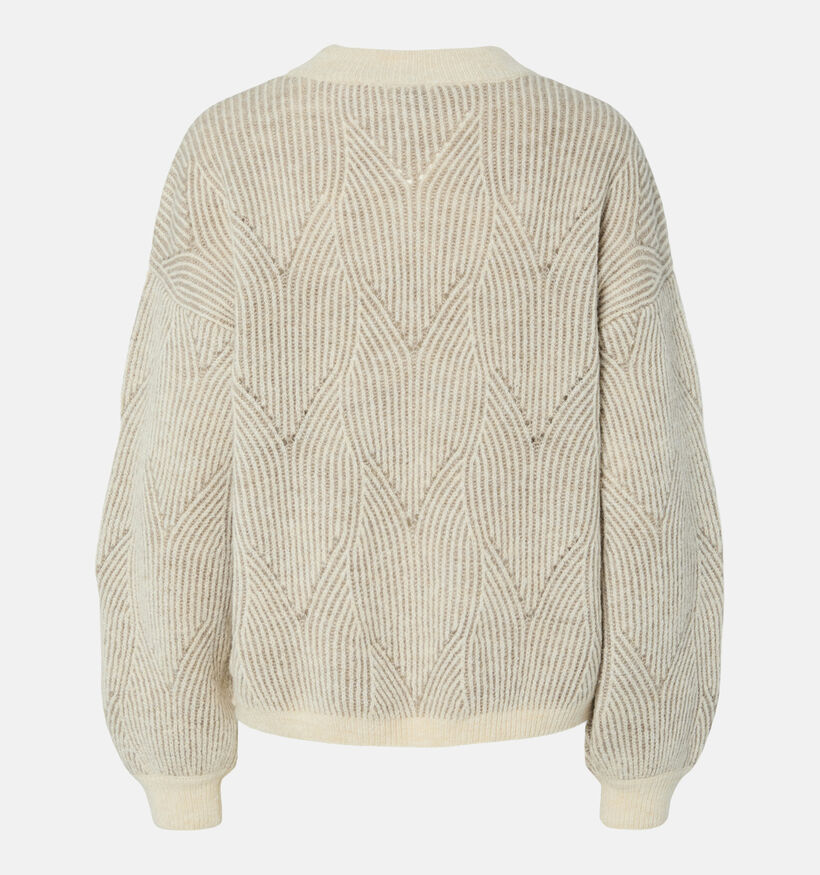 Pieces Jenna O-Neck Pull en Beige pour femmes (378351)