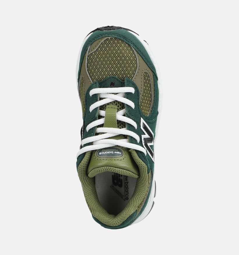 New Balance 2002 Baskets basses en Vert fonc&eacute; pour gar&ccedil;ons (375259) - pour semelles orthop&eacute;diques