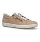 ECCO Soft Side Zip Beige Veterschoenen in nubuck (321151)