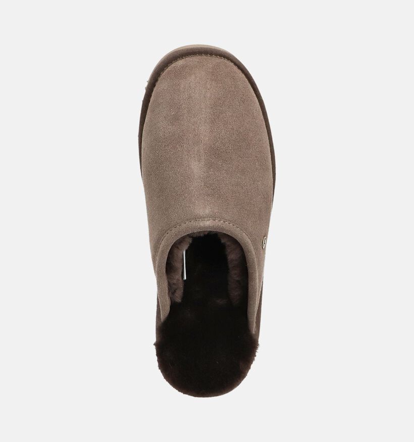Warmbat Classic Pantoufles ouvertes en Taupe pour hommes (379289)
