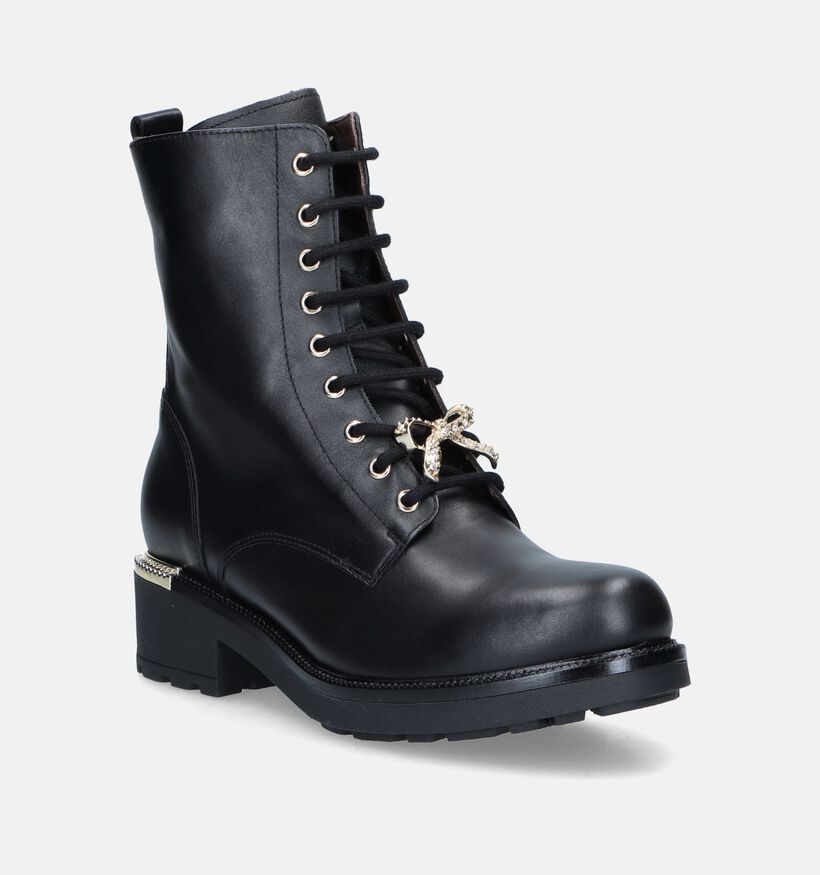 Aurora Boots à lacets en Noir pour femmes (347552)