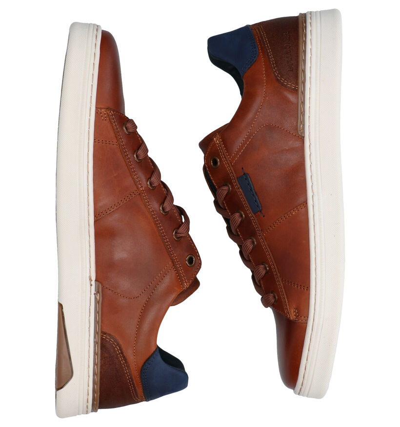 Bullboxer Cognac Veterschoenen voor heren (318102) - geschikt voor steunzolen