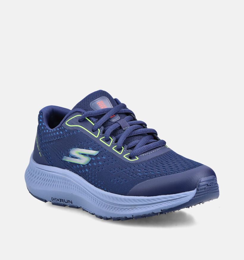 Skechers Go Run Baskets basses en Bleu pour filles, gar&ccedil;ons (366298) - pour semelles orthop&eacute;diques