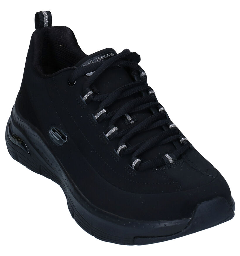 Skechers Arch Fit Zwarte Sneakers in stof (293948)