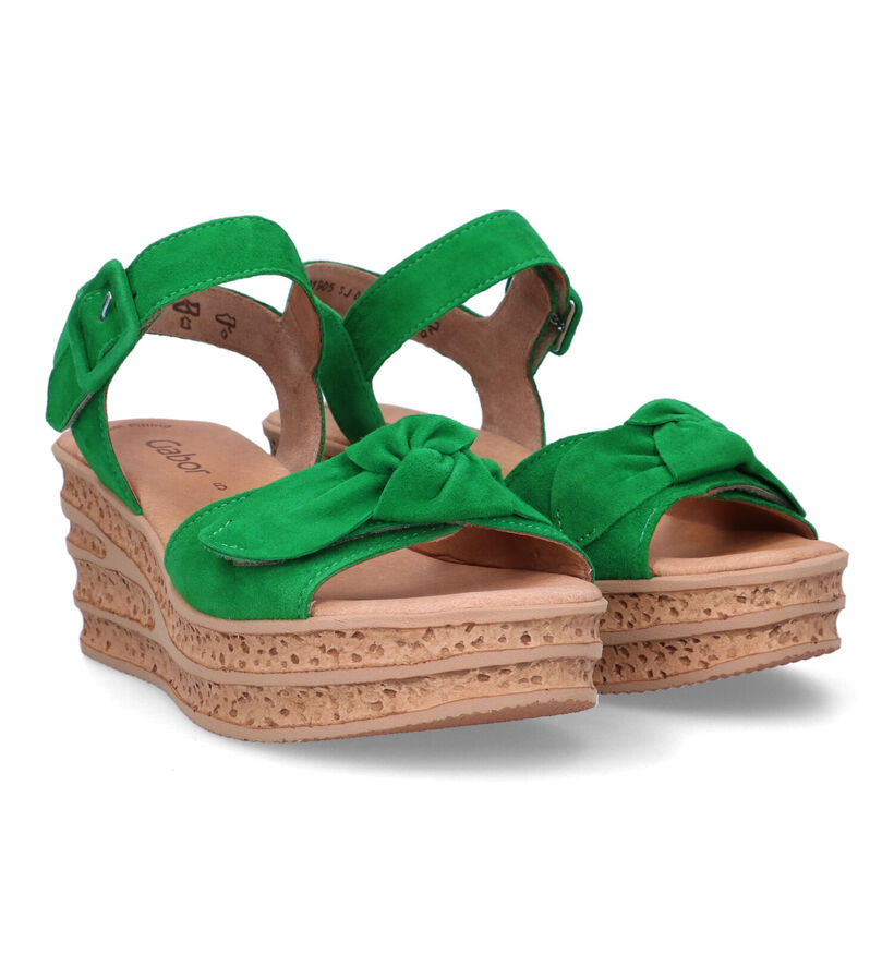 Gabor Best Fitting Sandales en Vert pour femmes (323223)