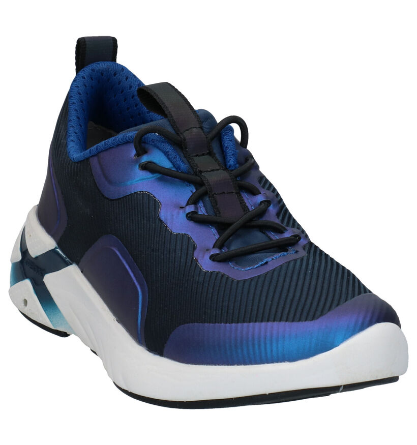 Geox Playkix Blauwe Sneakers voor jongens, meisjes (284101) - geschikt voor steunzolen