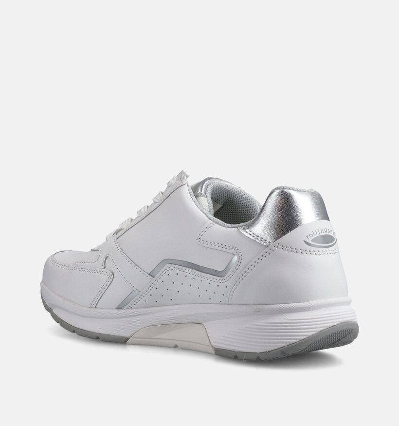 Gabor Rollingsoft Witte Veterschoenen voor dames (369446) - geschikt voor steunzolen