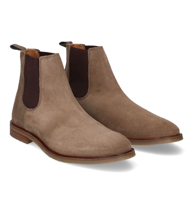 Bullboxer Bottines Chelsea en Brun foncé pour hommes (312624) - pour semelles orthopédiques