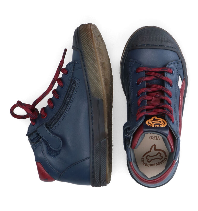 STONES and BONES Raspo Chaussures hautes en Bleu pour garçons (313873) - pour semelles orthopédiques