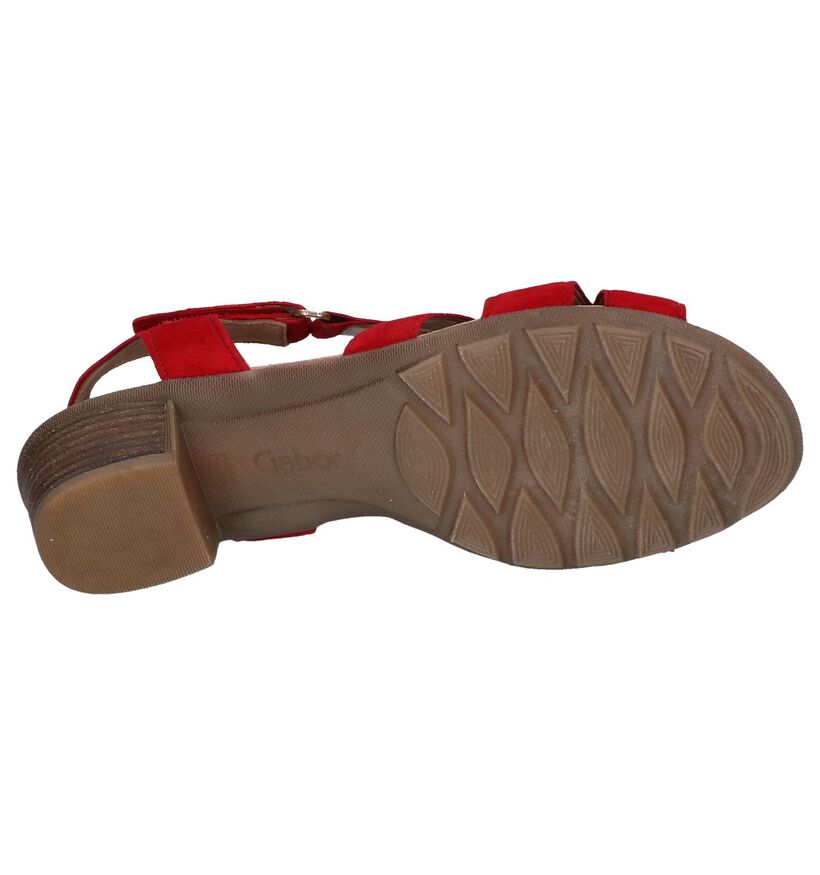 Rode Sandalen Gabor Best Fitting in daim (245467)