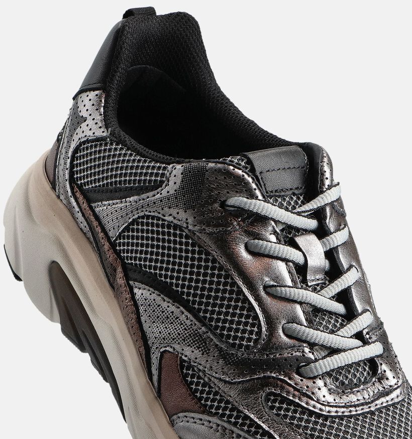 Gabor Rollingsoft Zilveren Sneakers voor dames (361600) - geschikt voor steunzolen