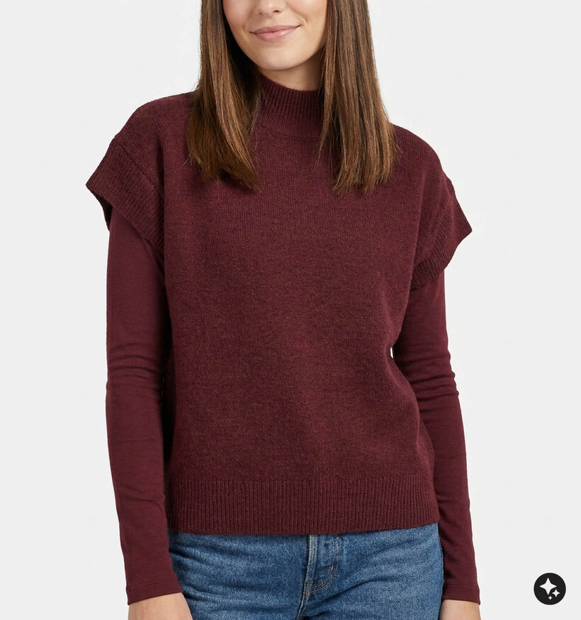 Deeluxe Original Adeline Pull en Bordeaux pour femmes (382274)