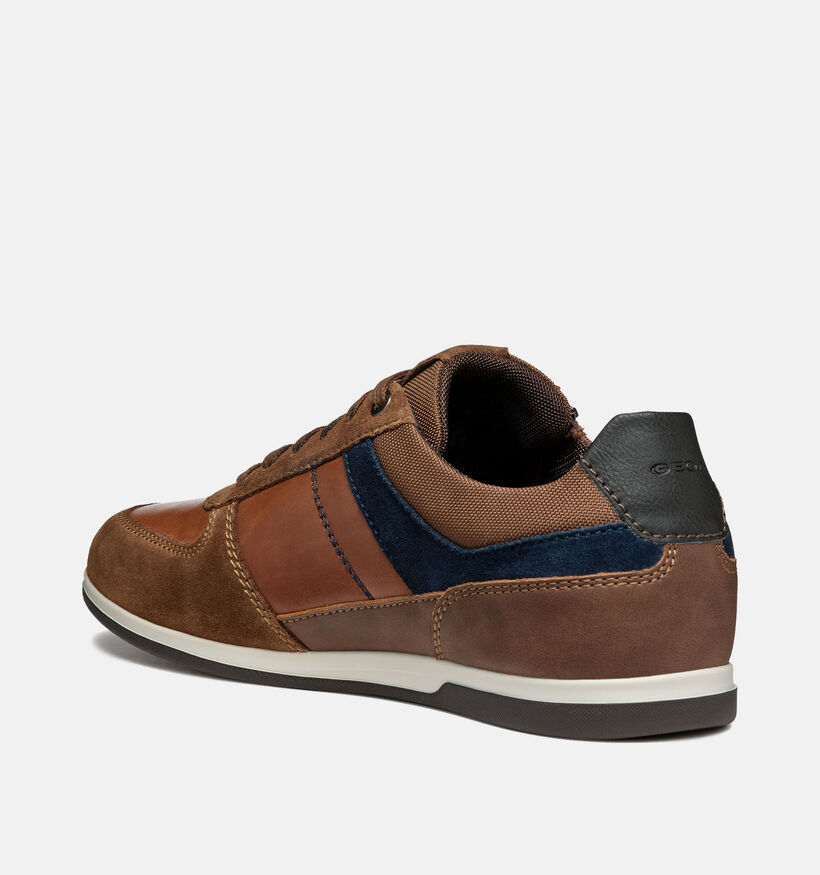 Geox Renan Cognac Veterschoenen voor heren (344328) - geschikt voor steunzolen