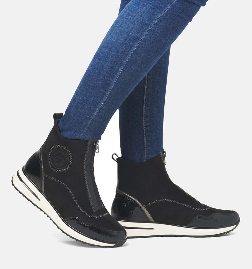Remonte Baskets montantes en Noir pour femmes (347245) - pour semelles orthopédiques