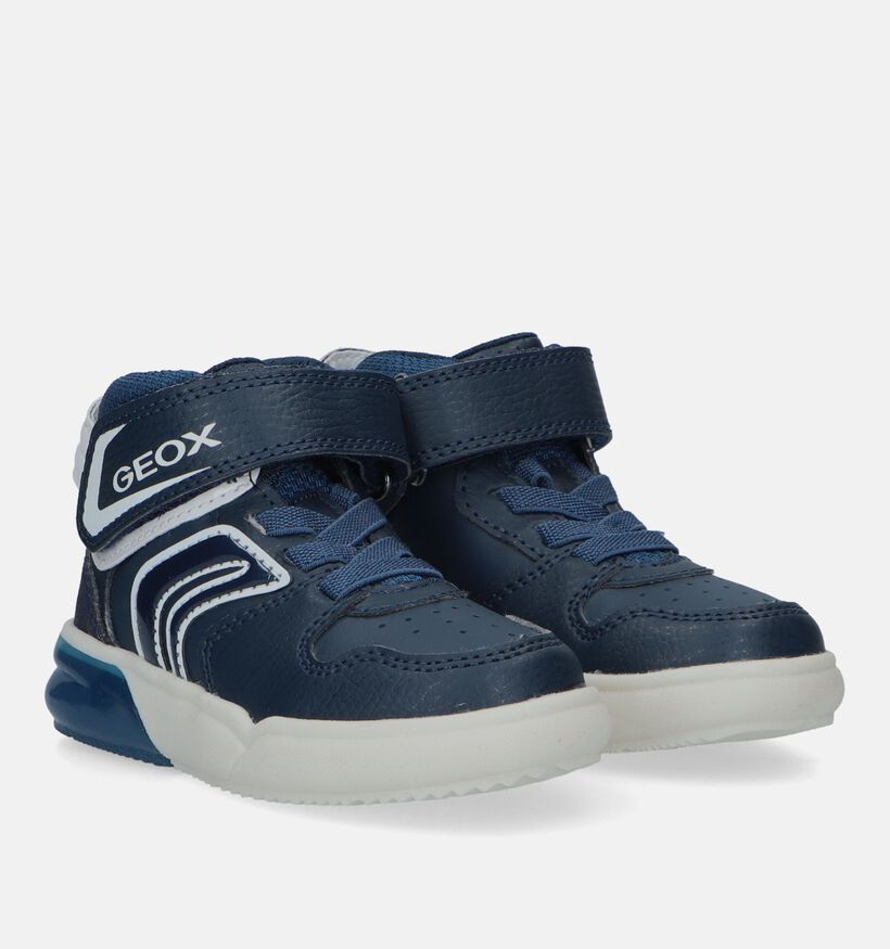 Geox Grayjay Blauwe Sneakers met lichtjes voor jongens (330091) - geschikt voor steunzolen