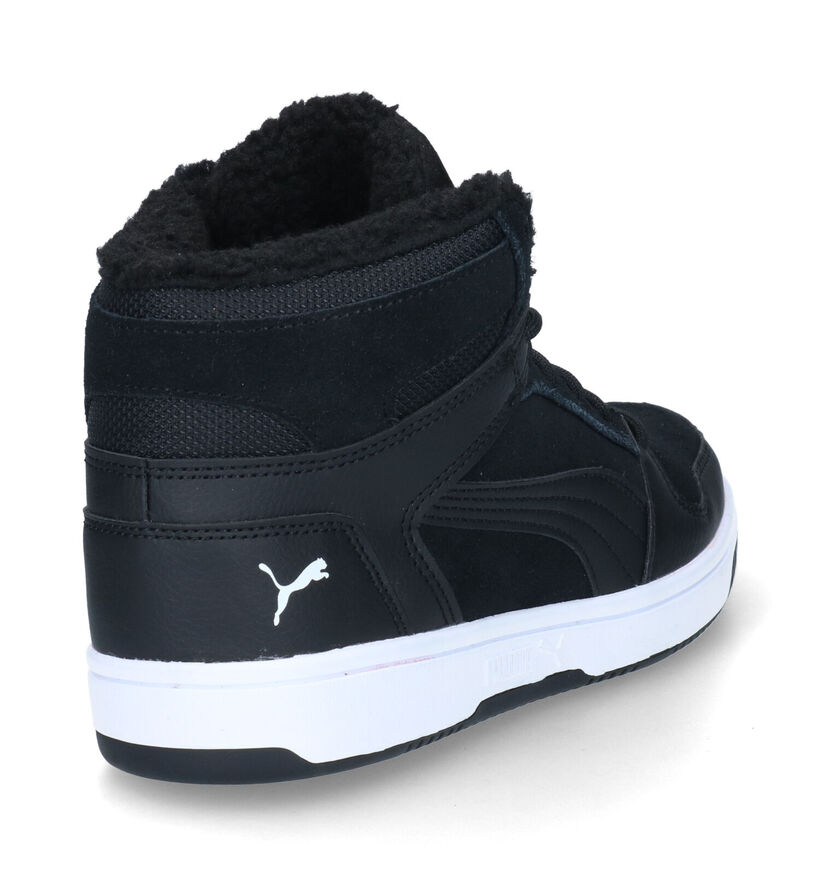 Puma Rebound Baskets en Noir pour garçons (311412)