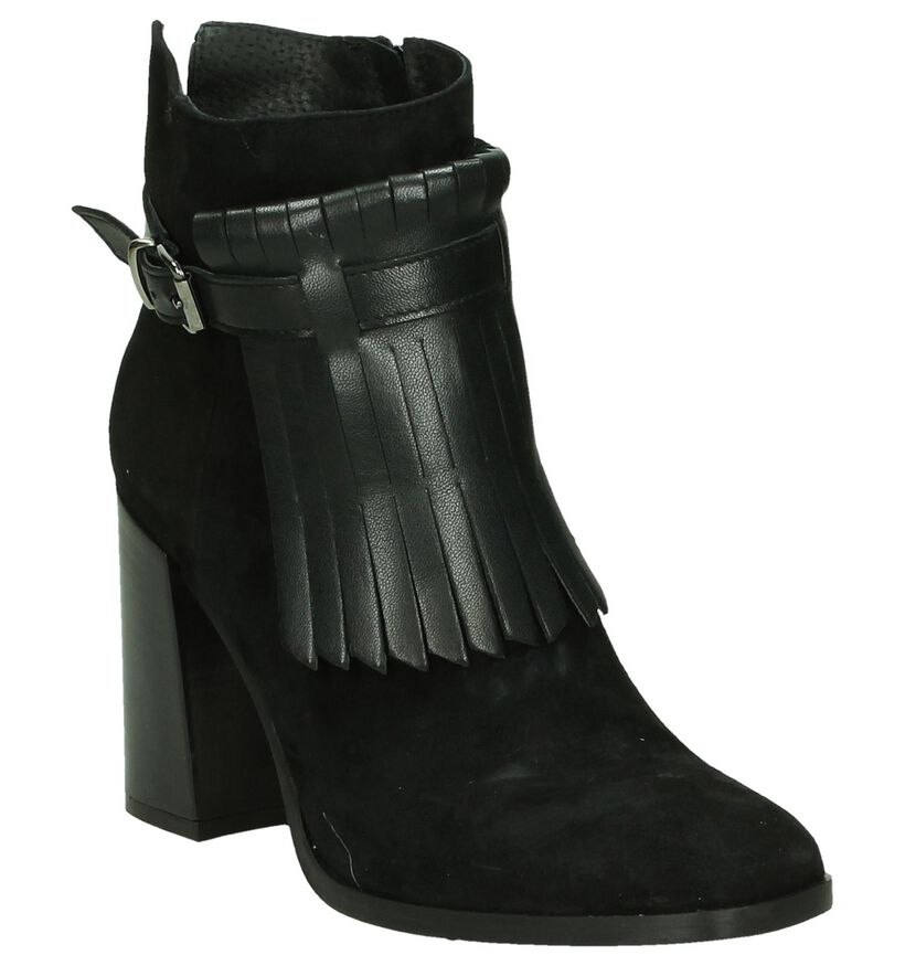 Duee Bottillons à talons en Noir en daim (185633)