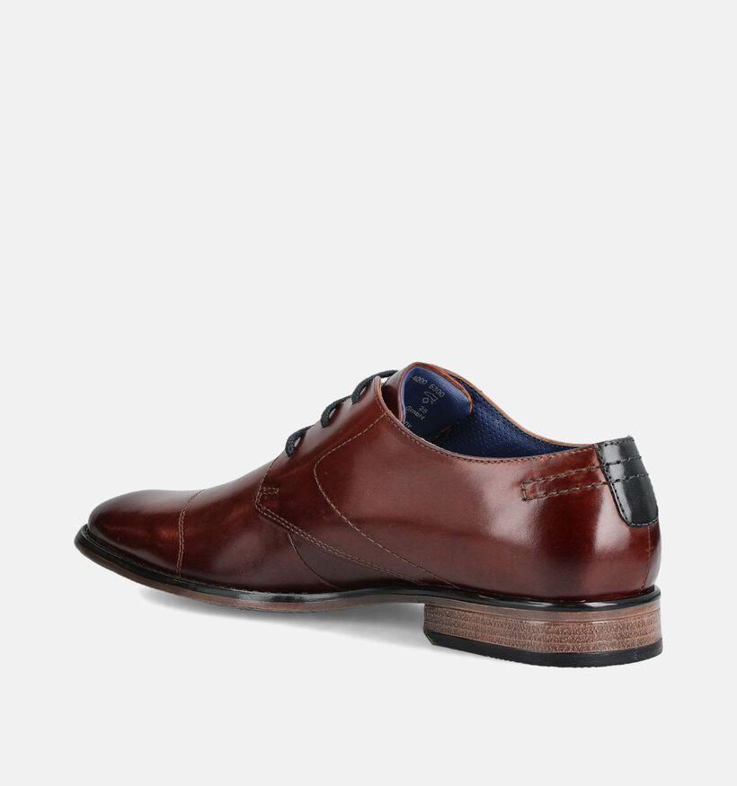 Bugatti Rinaldo Chaussures classiques en Cognac pour hommes (359773)