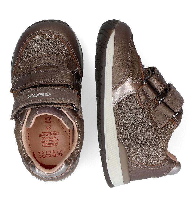 Geox Rishon Taupe Babysneakers Disney Bambi voor meisjes (313607) - geschikt voor steunzolen