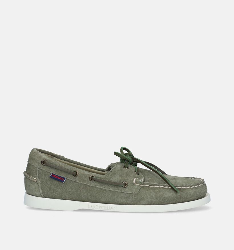 Sebago Dockside Portland Flesh Out Chaussures bateau en Vert Kaki pour hommes (336839)