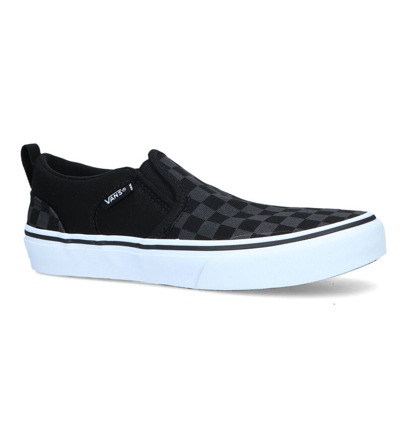 Vans Asher YT Zwarte Slip-on sneakers voor jongens, meisjes (336460)