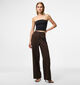 Pieces Kamil Bruine High waist geklede broek L32 voor dames (362267)