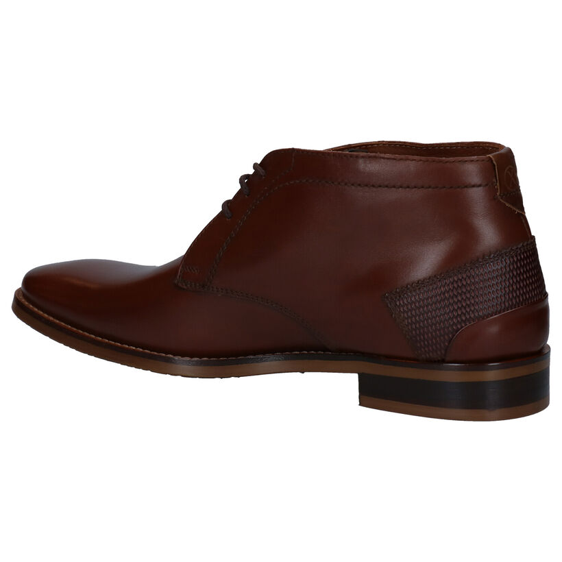 Ambiorix Funnix-a Bruine Hoge Geklede Veterschoenen in leer (283932)